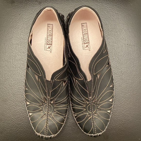 Pikolinis Jerez Skimmer Flat Black Loafers Slip-on Size 6 - Picture 4 of 5